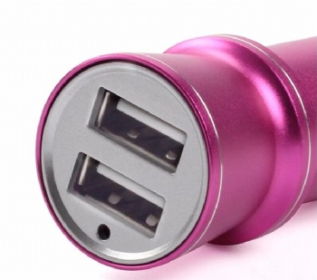  MC-001  Aluminium Alloy Dual Port QC3.0 Car Charger 5V 2.4A	